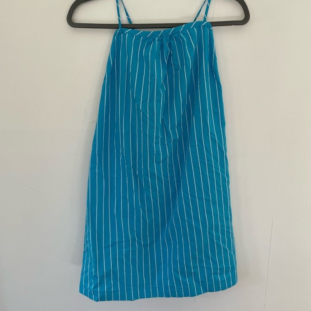 A New Day Blue Striped Mini Dress